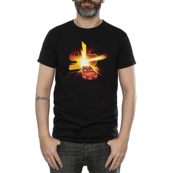 Disney Mens Cars Lightning McQueen Burst T-Shirt