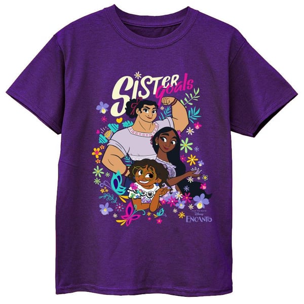Disney Girls Encanto Sister Goals Cotton T-Shirt