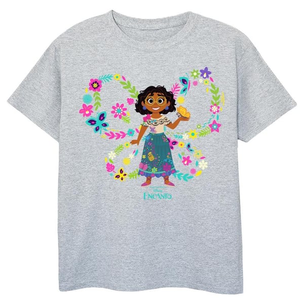 Disney Tyttöjen Encanto Mirabel Perhonen Puuvilla T-paita