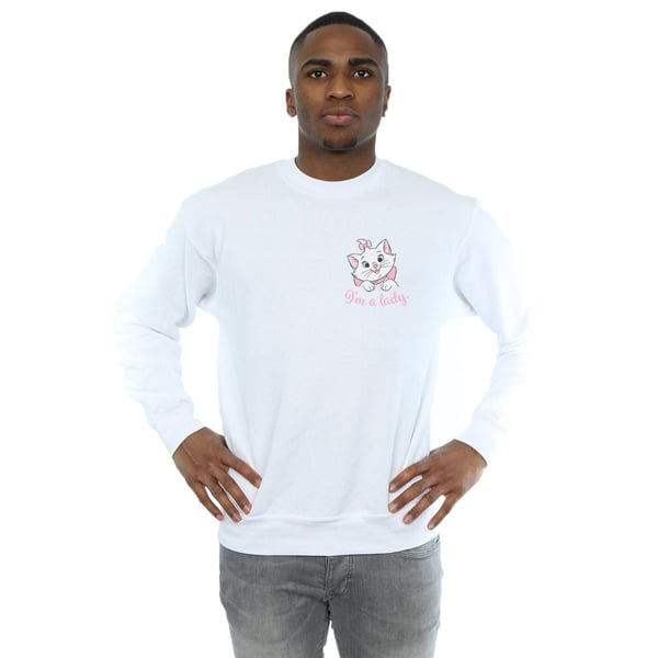 Disney Mens Aristocats Marie I´m A Lady Breast Print Sweatshirt