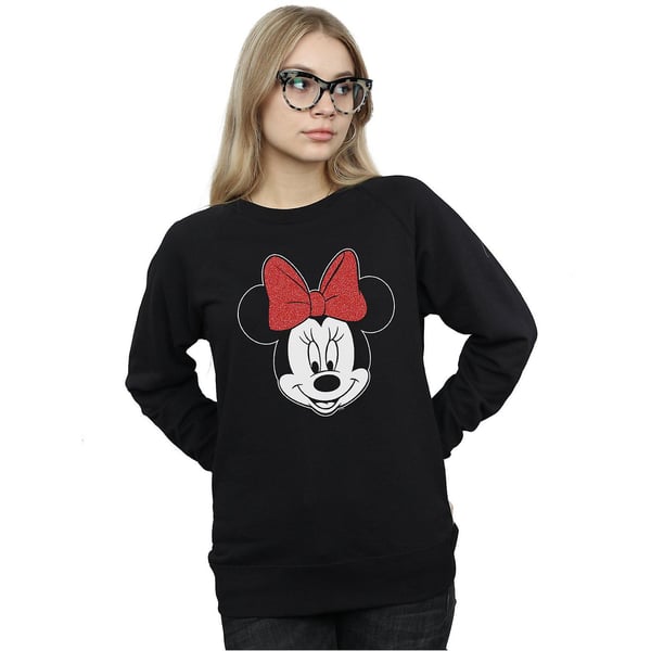 Disney Womens/Ladies Minnie Mouse Head Sweatshirt