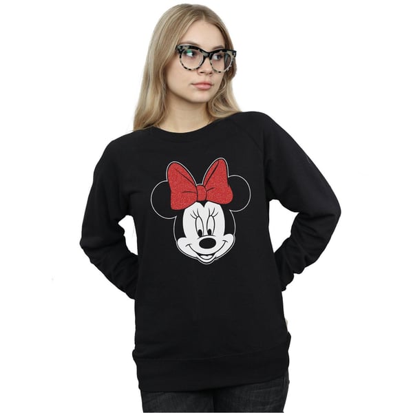 Disney Womens/Ladies Minnie Mouse Head Sweatshirt