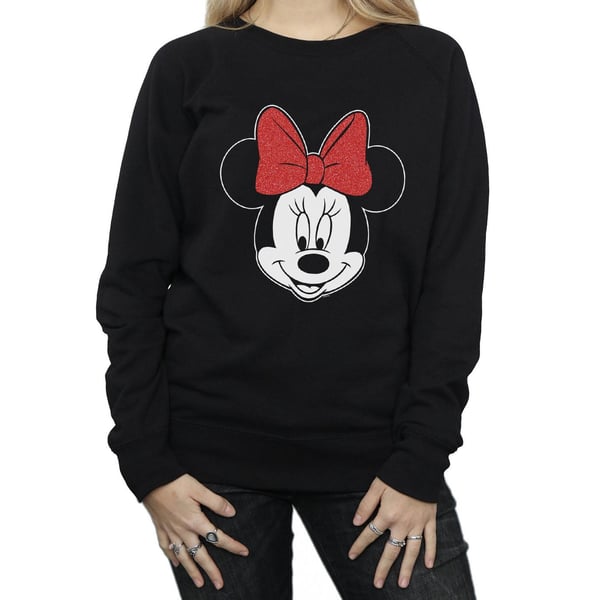 Disney Womens/Ladies Minnie Mouse Head Sweatshirt