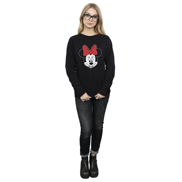 Disney Womens/Ladies Minnie Mouse Head Sweatshirt