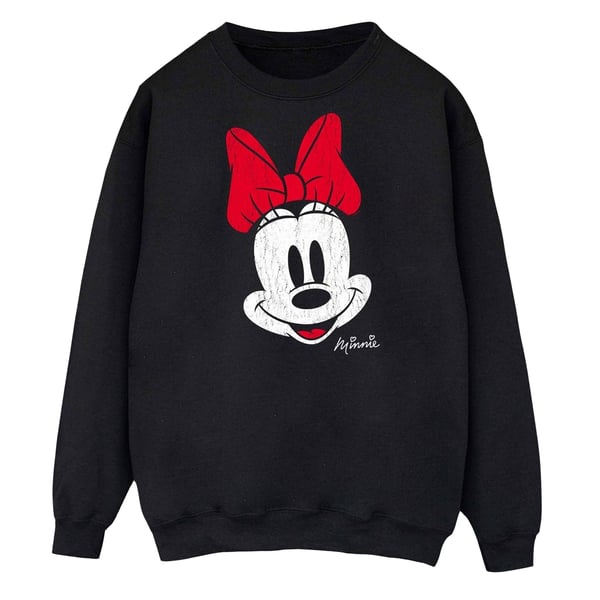 Disney Womens/Ladies Minnie Mouse Face Sweatshirt