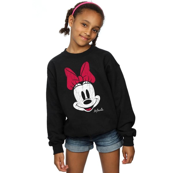 Disney Girls Minnie Mouse Face Sweatshirt