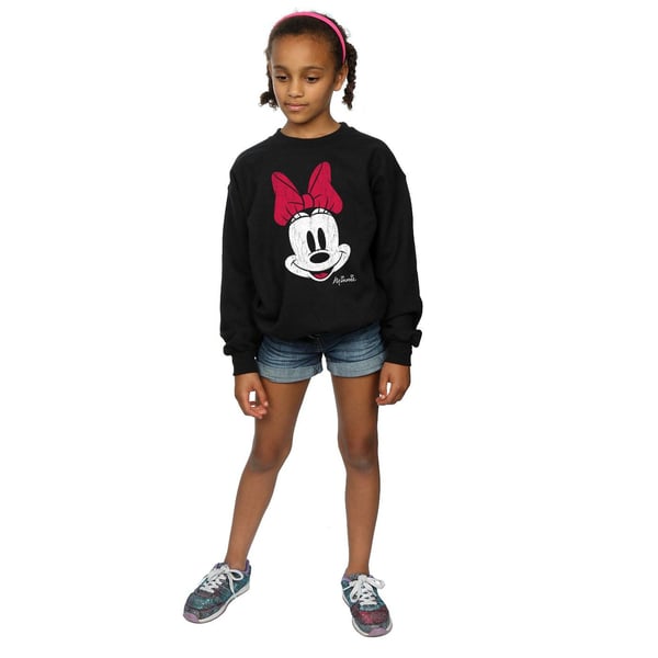 Disney Girls Minnie Mouse Face Sweatshirt