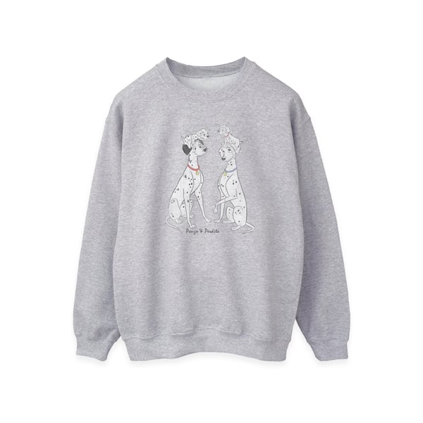 101 Dalmatians Womens/Ladies Pongo And Perdita Heather Sweatshirt