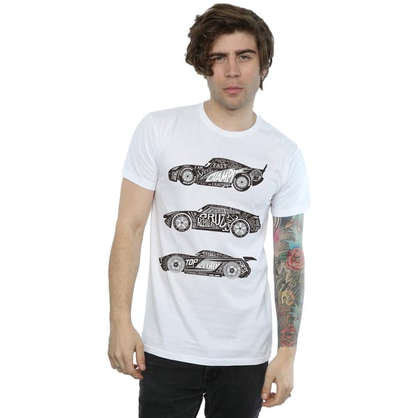 Disney Mens Cars Text Racers T-Shirt