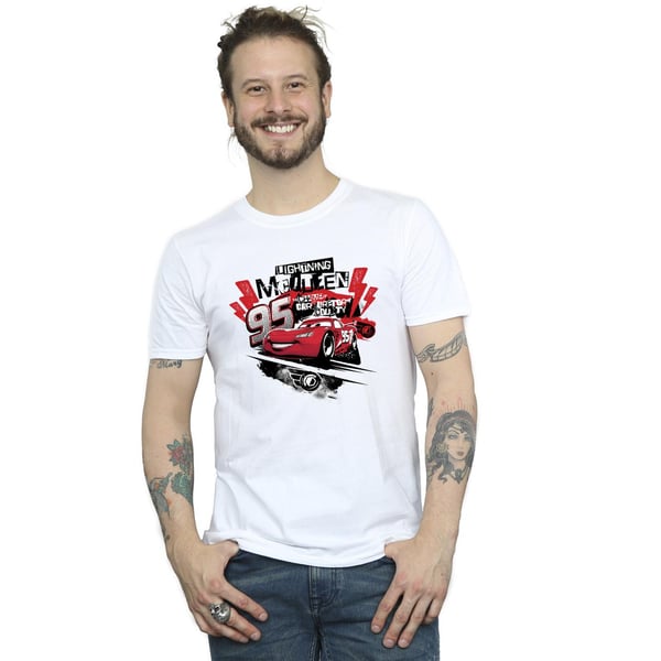Disney Mens Cars Lightning McQueen Collage T-Shirt