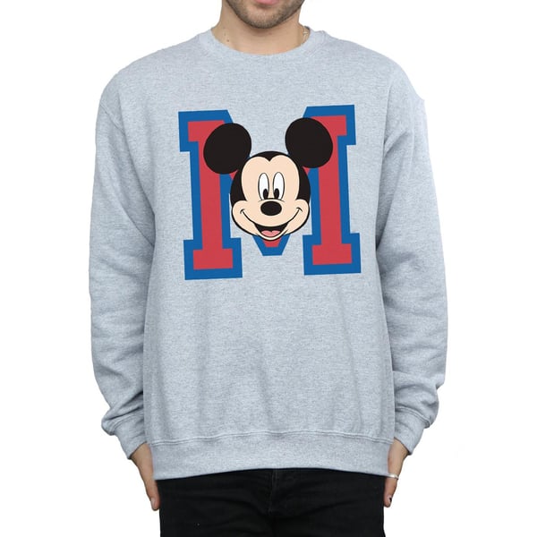 Disney Mens Mickey Mouse Face Sweatshirt