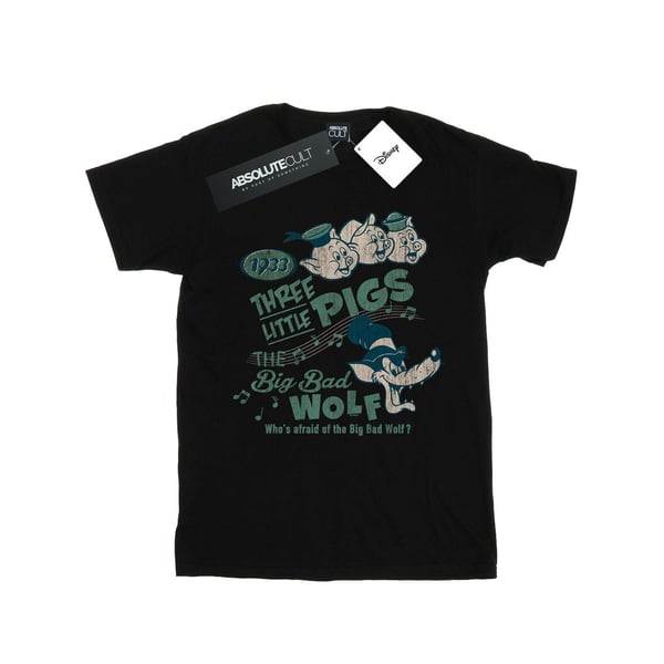 Disney Womens/Ladies Three Little Pigs Who´s Afraid Of The Big Bad Wolf Cotton Boyfriend T-Shirt