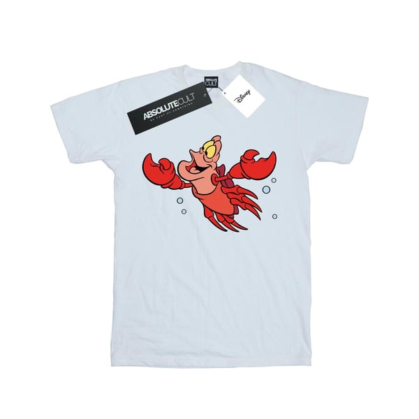 Disney Dam/Dam Den Lilla Sjöjungfrun Sebastian Bubbles T-shirt i bomull med boyfriend-passform