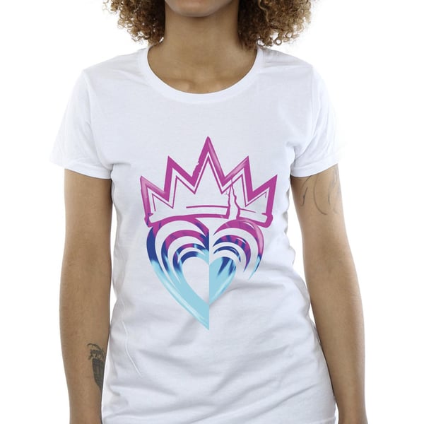 Disney Womens/Ladies Descendants Pink Crown Cotton T-Shirt