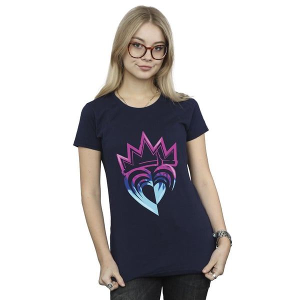 Disney Womens/Ladies Descendants Pink Crown Cotton T-Shirt