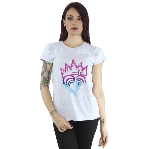 Disney Womens/Ladies Descendants Pink Crown Cotton T-Shirt