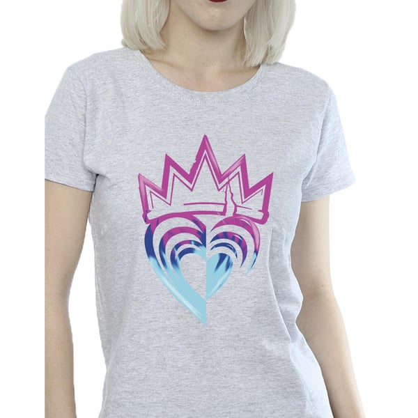 Disney Womens/Ladies Descendants Pink Crown Cotton T-Shirt