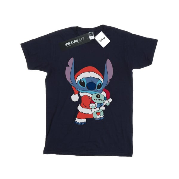 Disney Womens/Ladies Lilo And Stitch Stitch Christmas Cotton Boyfriend T-Shirt