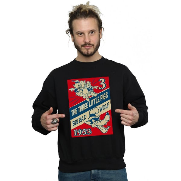 Disney Mens Three Little Pigs And The Big Bad Wolf Sweatshirt