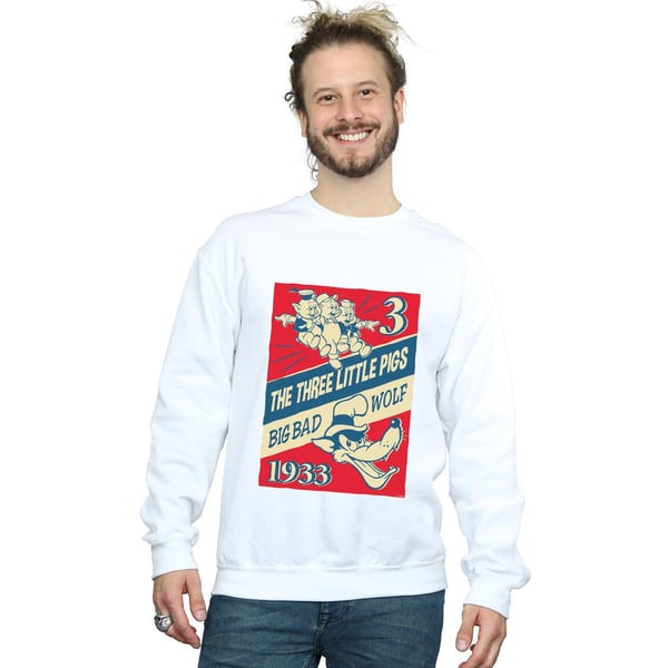 Disney Mens Three Little Pigs And The Big Bad Wolf Sweatshirt