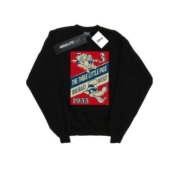 Disney Mens Three Little Pigs And The Big Bad Wolf Sweatshirt