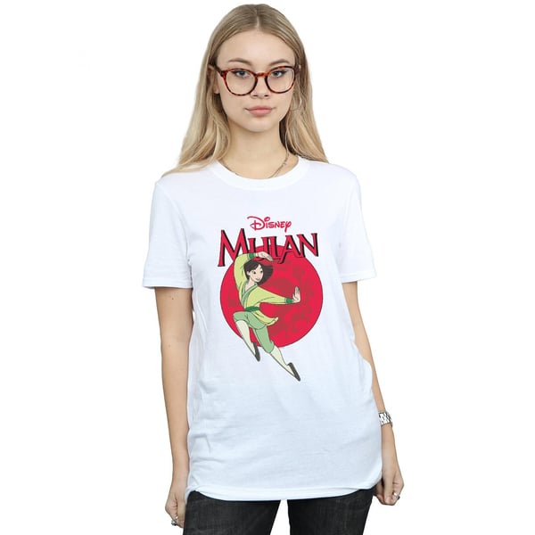 Disney Womens/Ladies Mulan Dragon Circle Cotton Boyfriend T-Shirt