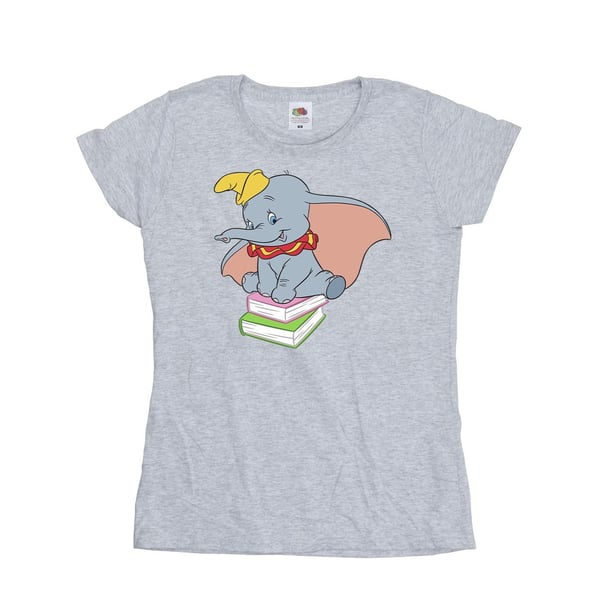Disney Womens/Ladies Dumbo Sitting On Books Cotton T-Shirt