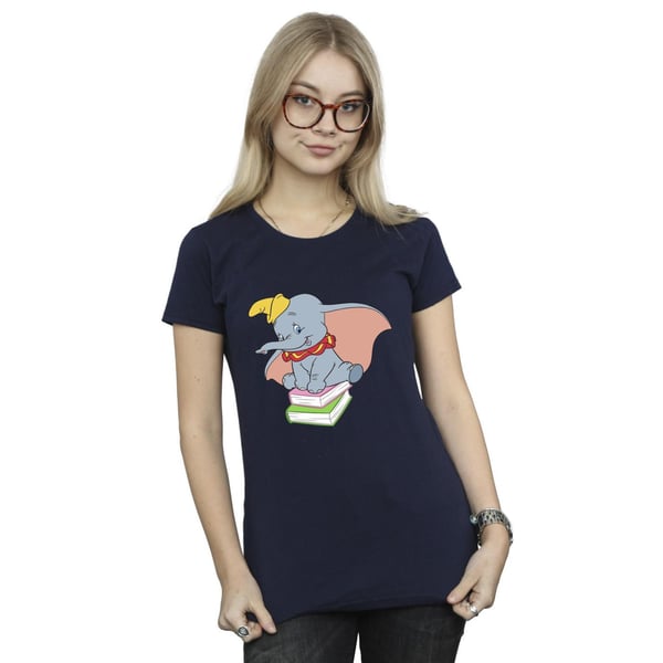 Disney Womens/Ladies Dumbo Sitting On Books Cotton T-Shirt