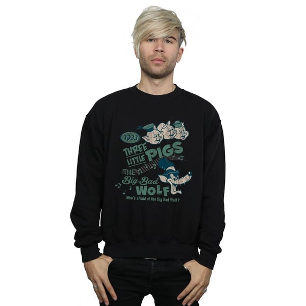 Disney Mens Three Little Pigs Who´s Afraid Of The Big Bad Wolf Sweatshirt