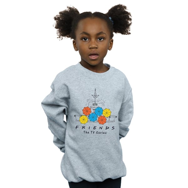 Friends Girls Fountain And Umbrellas Sweatshirt