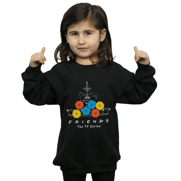 Friends Girls Fountain And Umbrellas Sweatshirt