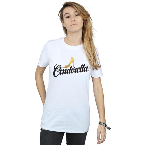 Disney Womens/Ladies Cinderella Shoe Logo Cotton Boyfriend T-Shirt
