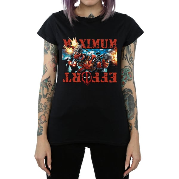 Marvel Naiset/Neidit Deadpool Maximum Effort Puuvilla T-paita