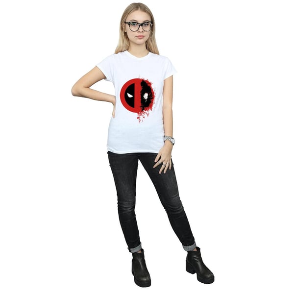Marvel Naisten Deadpool Split Splat Logo Puuvilla T-paita