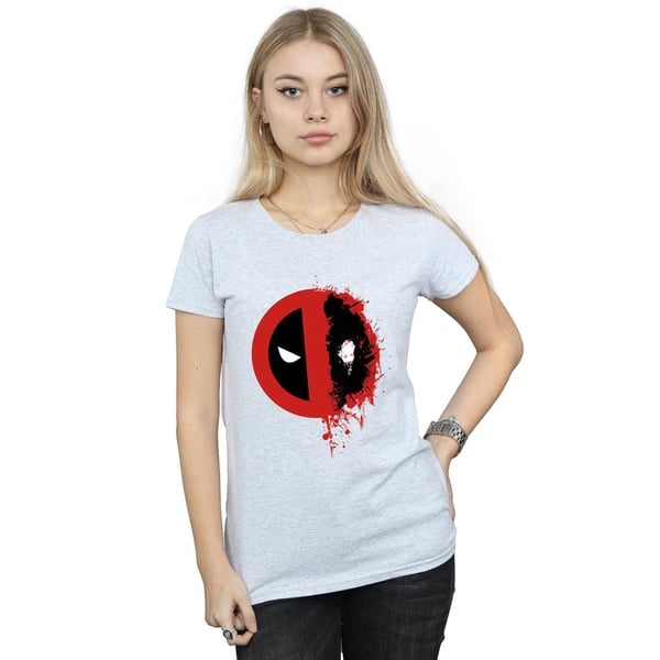 Marvel Naisten Deadpool Split Splat Logo Puuvilla T-paita