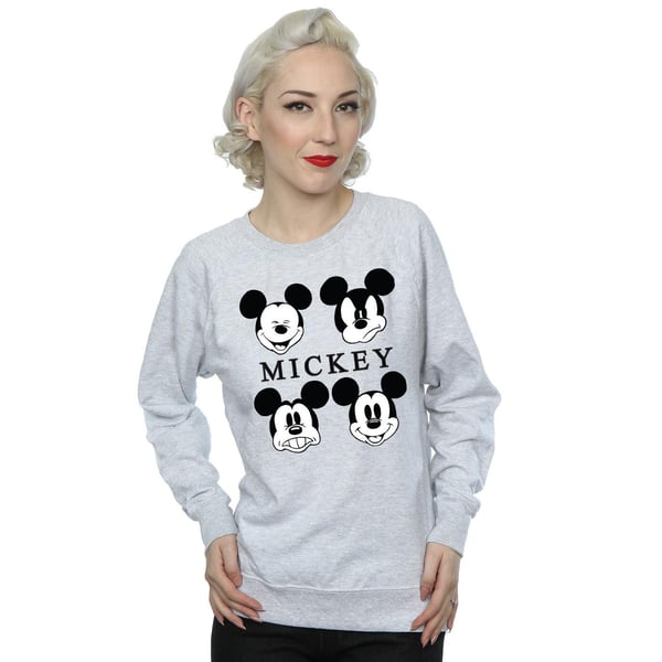 Disney Womens/Ladies Mickey Mouse Head Sweatshirt