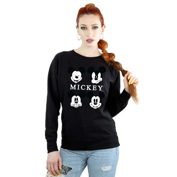 Disney Womens/Ladies Mickey Mouse Head Sweatshirt