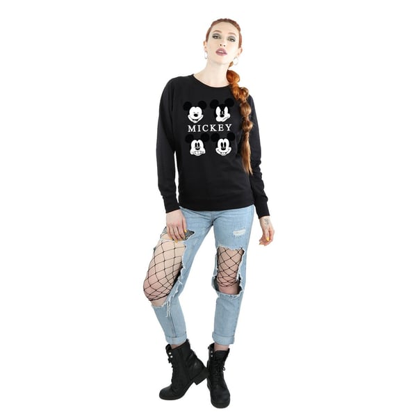 Disney Womens/Ladies Mickey Mouse Head Sweatshirt