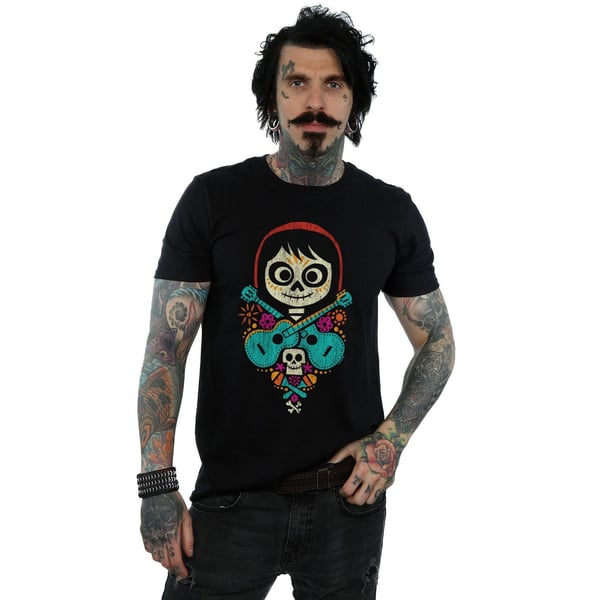 Disney Mens Coco Miguel Crossed Guitars T-Shirt