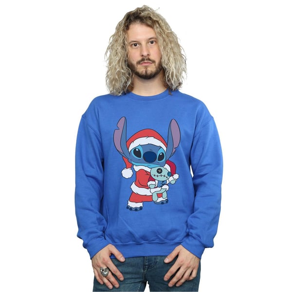 Disney Mens Lilo And Stitch Stitch Christmas Sweatshirt