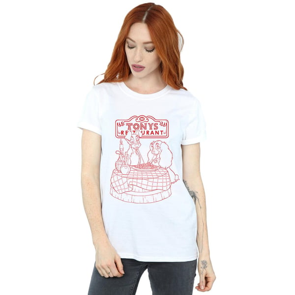 Disney Womens/Ladies Lady And The Tramp That´s Amore Cotton Boyfriend T-Shirt