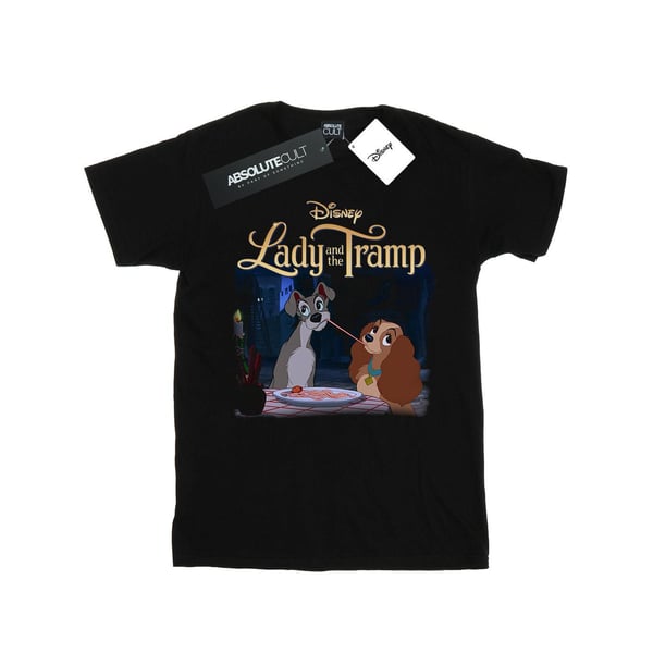 Disney Womens/Ladies Lady And The Tramp Homage Cotton Boyfriend T-Shirt