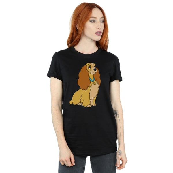 Disney Womens/Ladies Lady And The Tramp Lady Spaghetti Heart Cotton Boyfriend T-Shirt