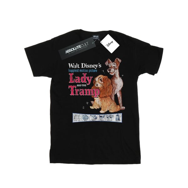 Disney Dam/Dam Lady Och Lufsen Distressed Klassisk Affisch Bomull Boyfriend T-Shirt