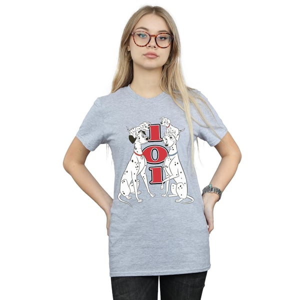 Disney Womens/Ladies 101 Dalmatians Family Cotton Boyfriend T-Shirt