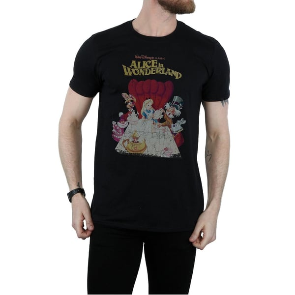 Disney Mens Alice In Wonderland Retro Poster T-Shirt