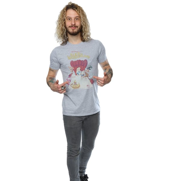 Disney Mens Alice In Wonderland Retro Poster T-Shirt