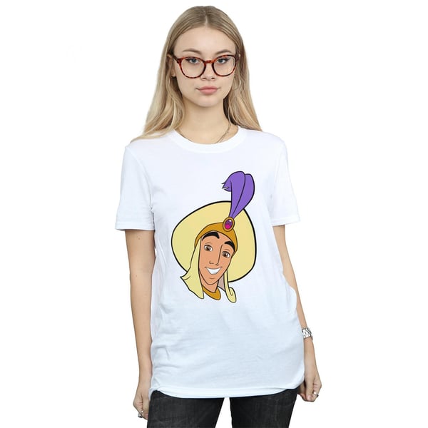 Disney Womens/Ladies Aladdin Prince Ali Face Cotton Boyfriend T-Shirt