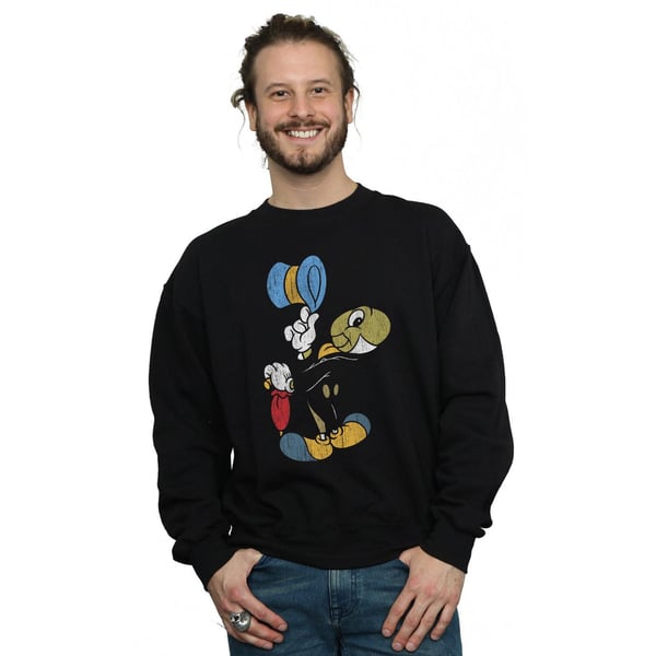 Disney Mens Pinocchio Jiminy Cricket Sweatshirt