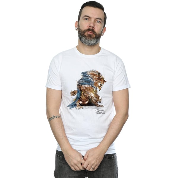Disney Mens Beauty And The Beast Beast Sketch T-Shirt
